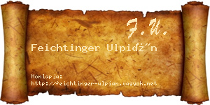 Feichtinger Ulpián névjegykártya